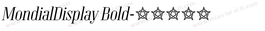 MondialDisplay Bold字体转换